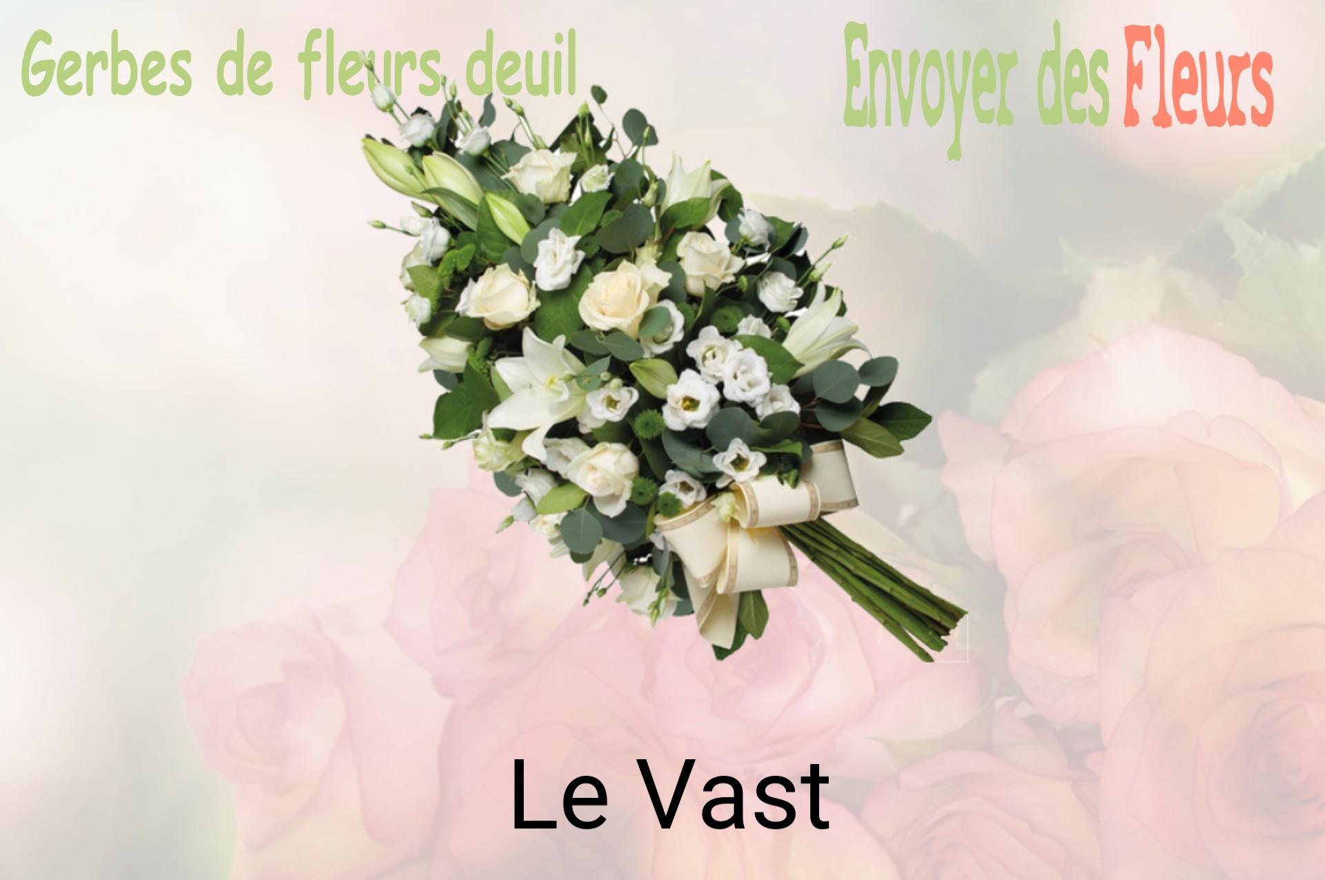 Gerbe de fleurs de deuil livrée à Le Vast